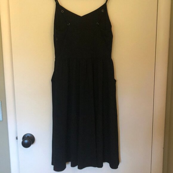 NWT Yathon spaghetti-strap black dress w/ pockets sz S - Picture 12 of 15
